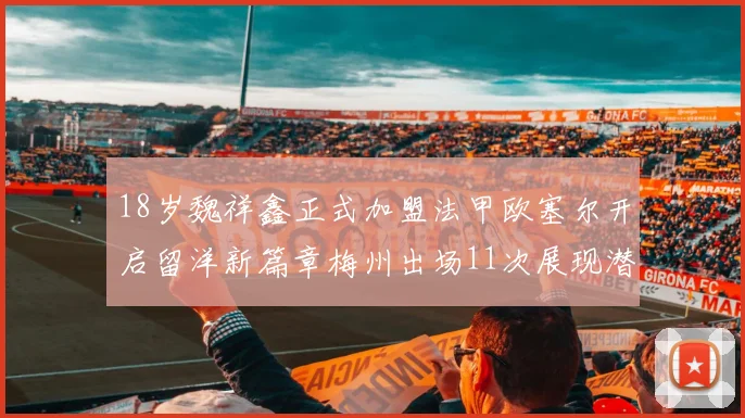 18岁魏祥鑫正式加盟法甲欧塞尔开启留洋新篇章梅州出场11次展现潜力